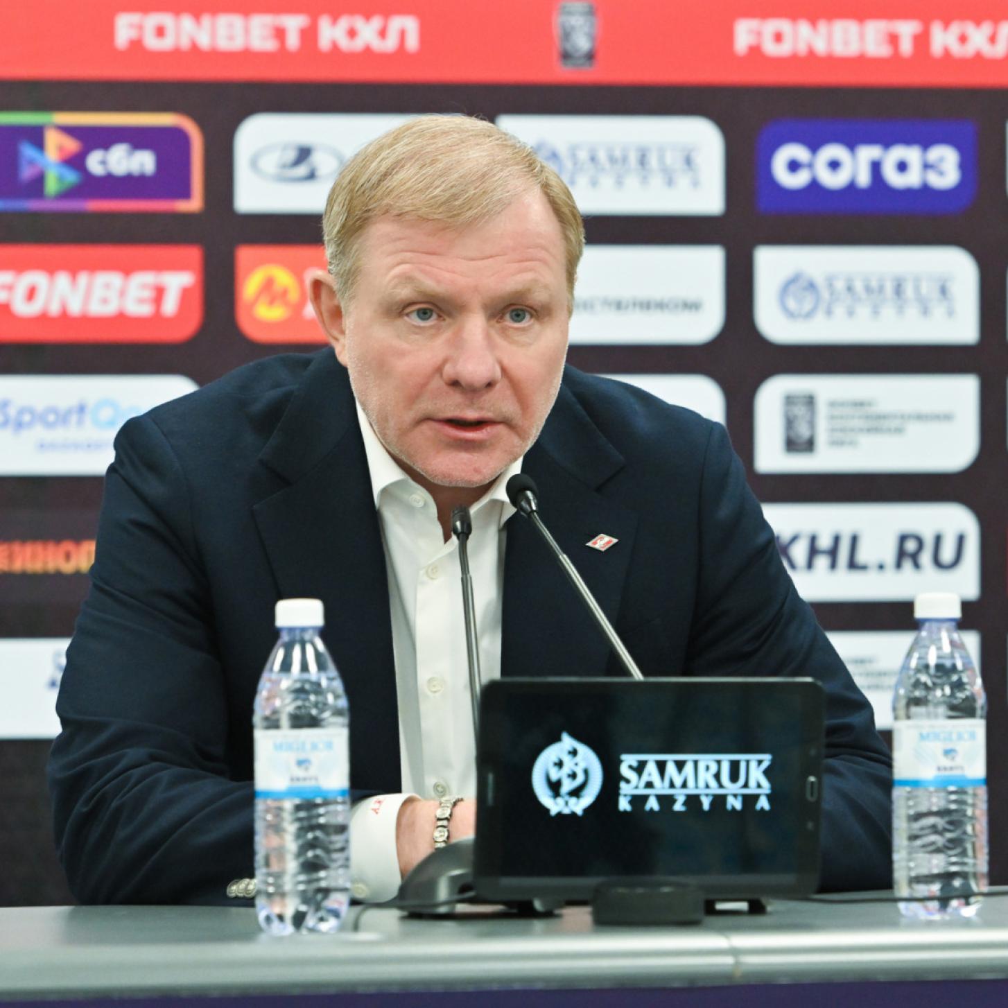 Пресс-конференция главных тренеров после матча «Спартака» и «Барыса»