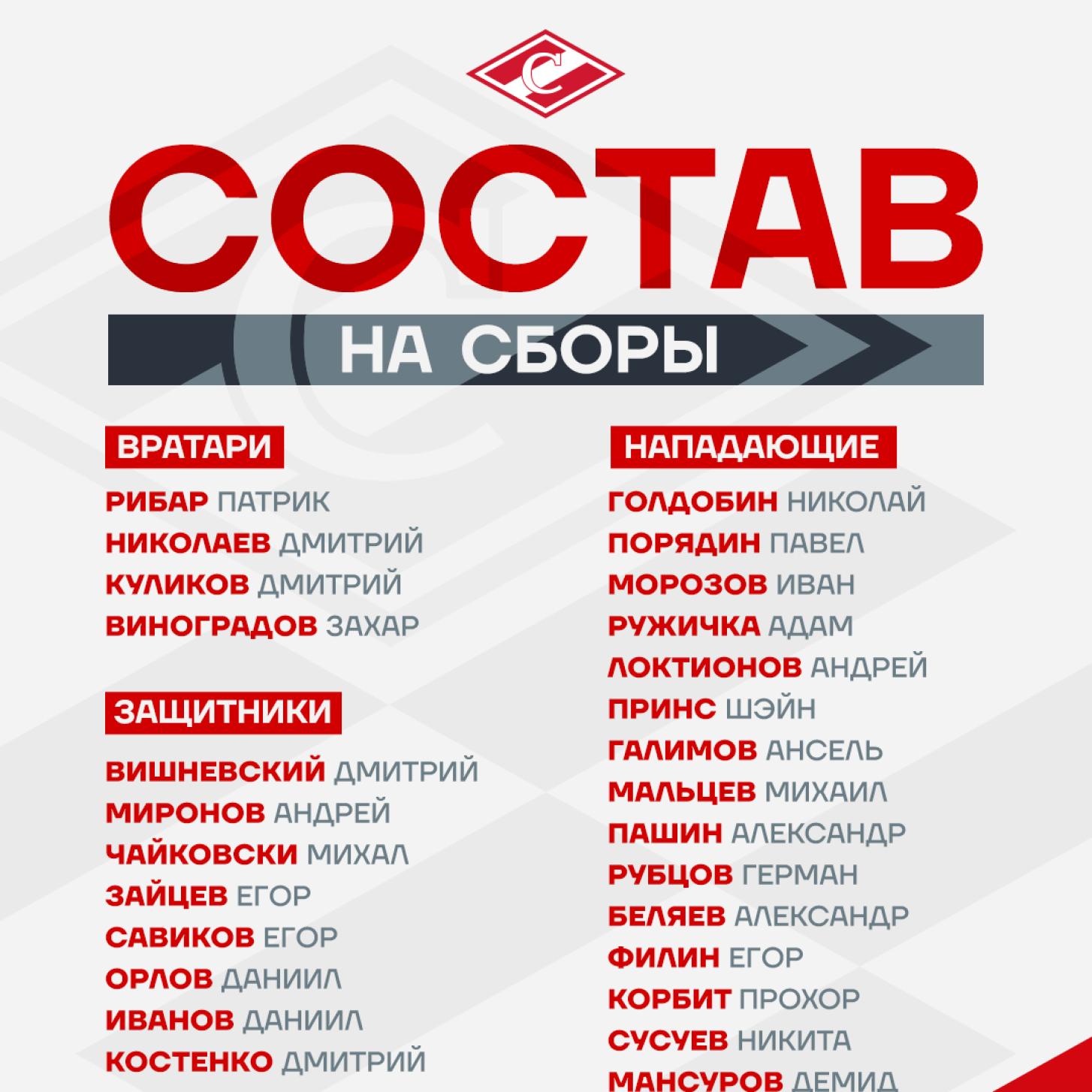 «Спартак» начал предсезонные сборы в Пересвете