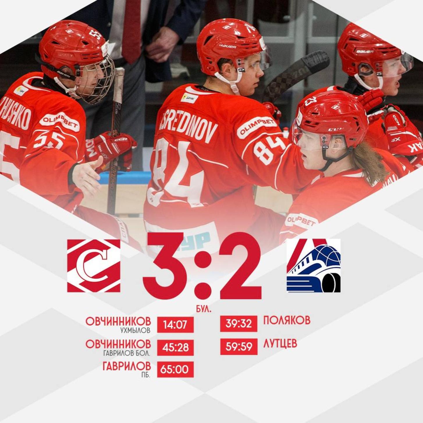 Молодёжка «Спартака» побеждает в первом матче с «Локо» (3:2 Б)!