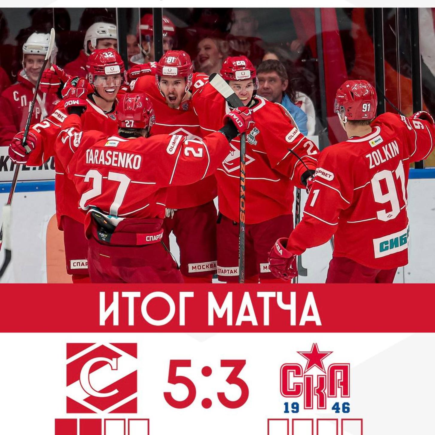 Выдержали и победили, второй успех МХК «Спартак» в финале Кубка Харламова!