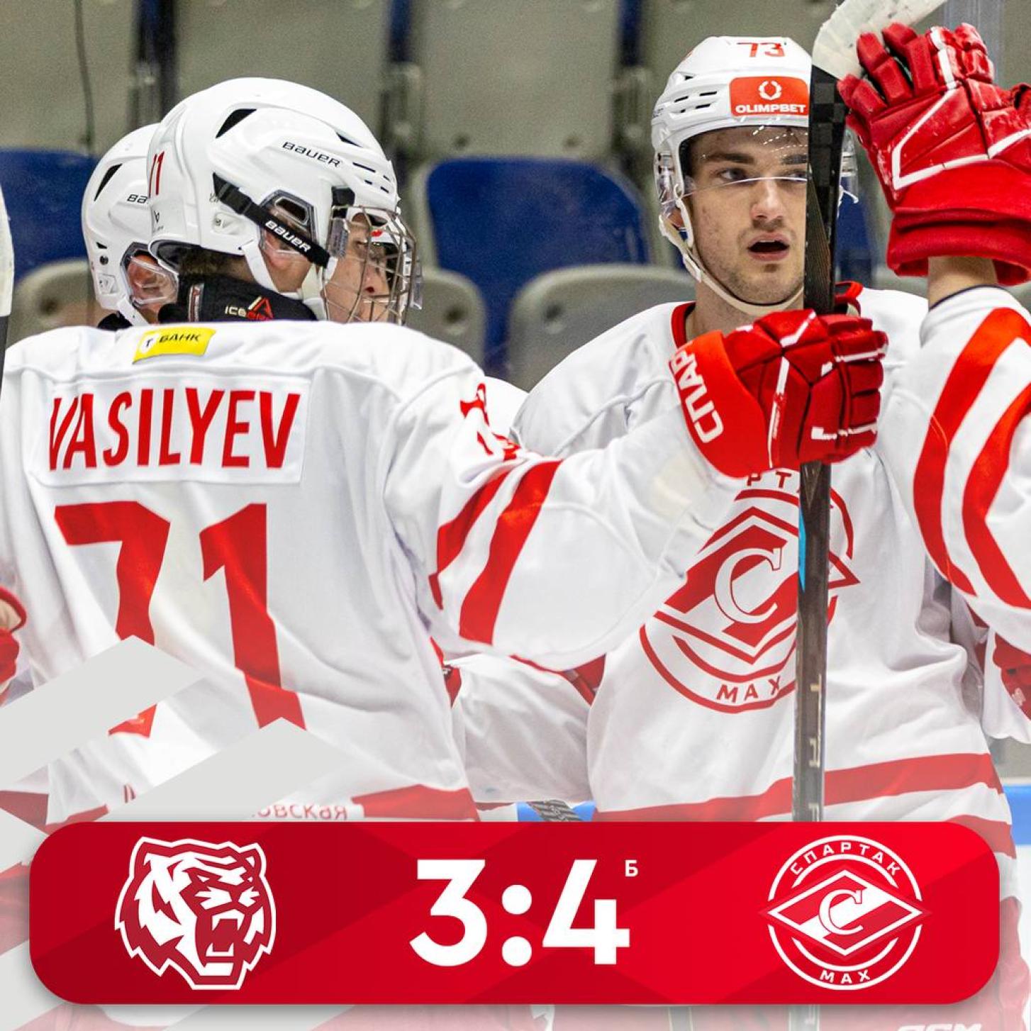 «Спартак МАХ» вырвал волевую победу в Хабаровске (4:3 Б)!
