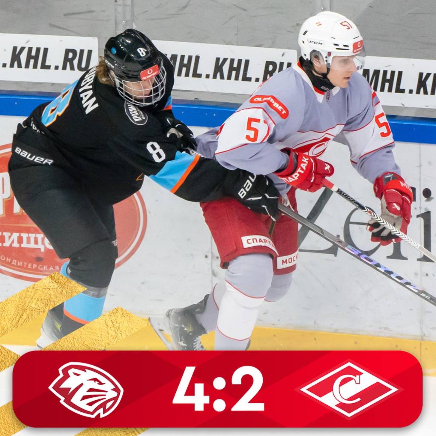 МХК «Спартак» не смог переиграть «Динамо-Шинник» во втором матче