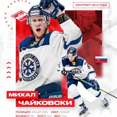 Михал Чайковски стал новичком «Спартака»
