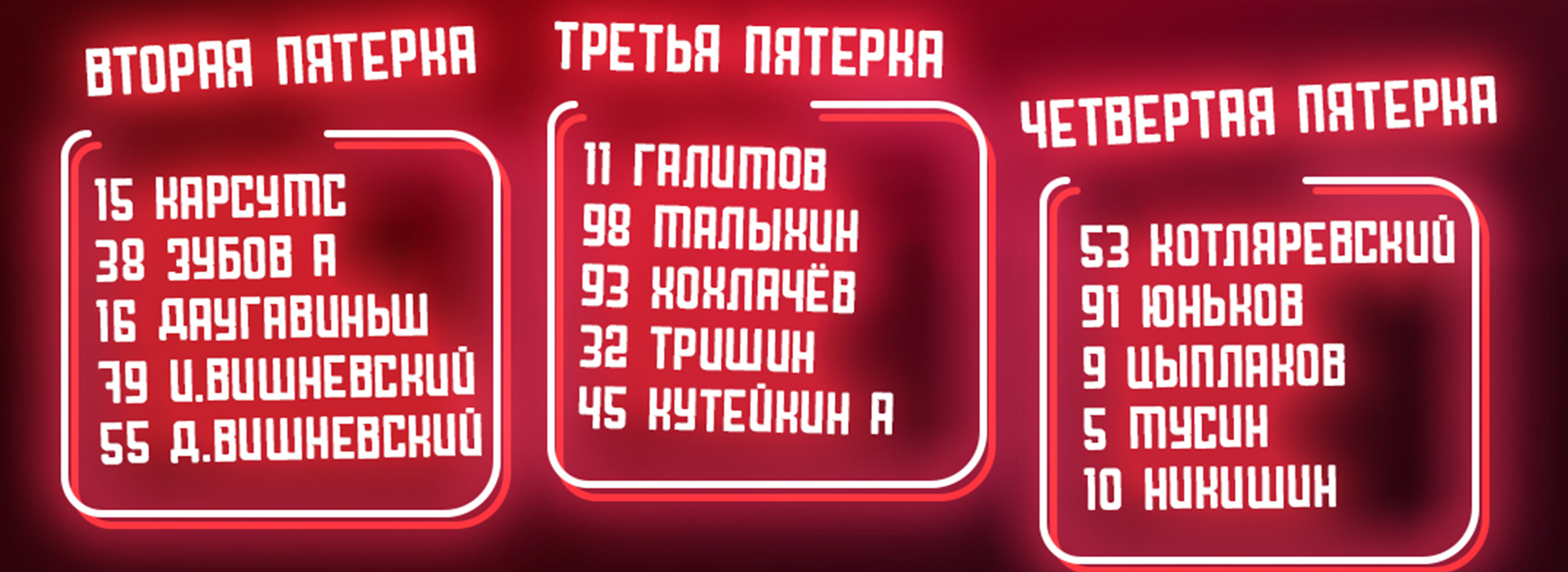 Состав «Спартака» на четвёртый матч серии